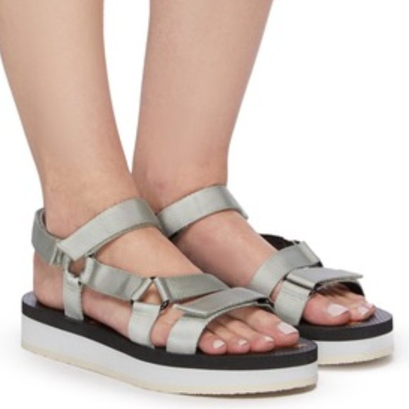 Sam Edelman Mariace Sport Sandals Strappy Nylon Platforms Olive Green Size 7 NEW - Picture 1 of 7